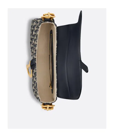 Dior Medium Flap Shoulder Bag In Black