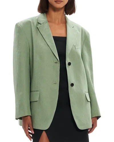 Theory Galena Boxy Oversized Linen Jacket