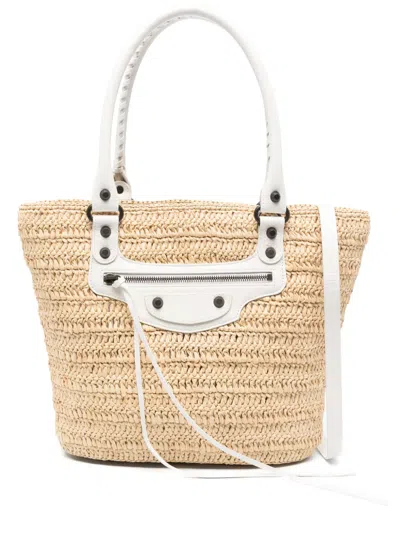 Balenciaga Medium Le City Basket Tote Bag In Multi