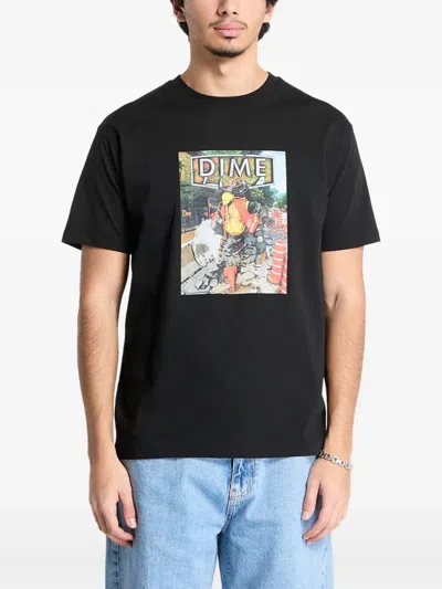 Dime Pothole T-shirt In Black