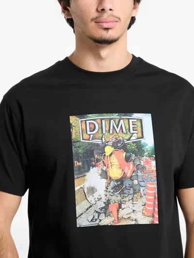 Dime Pothole T-shirt In Black