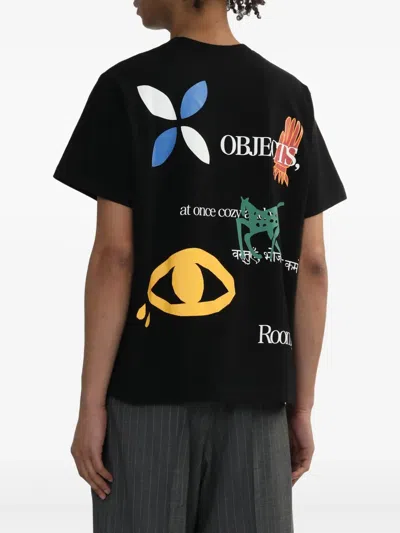 Khoki Text-print T-shirt In Black