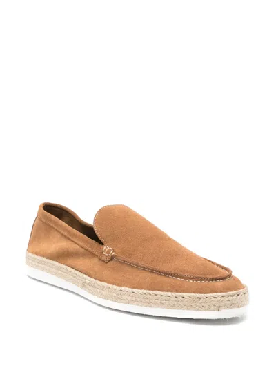 Corneliani Suede Loafers In Brown