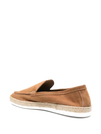 Corneliani Suede Loafers In Brown
