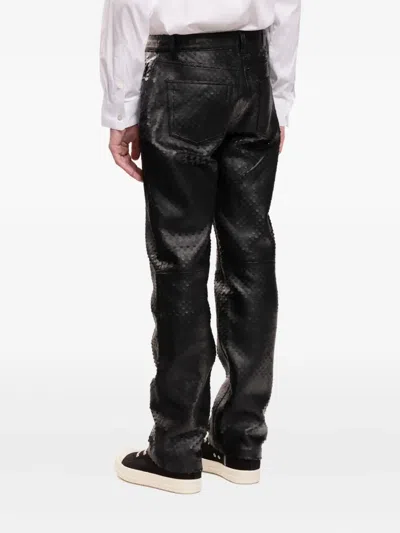 Helmut Lang Leather Worker Pants In Black