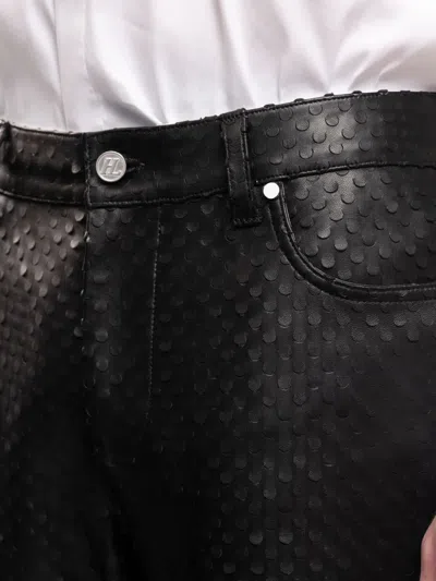 Helmut Lang Leather Worker Pants In Black