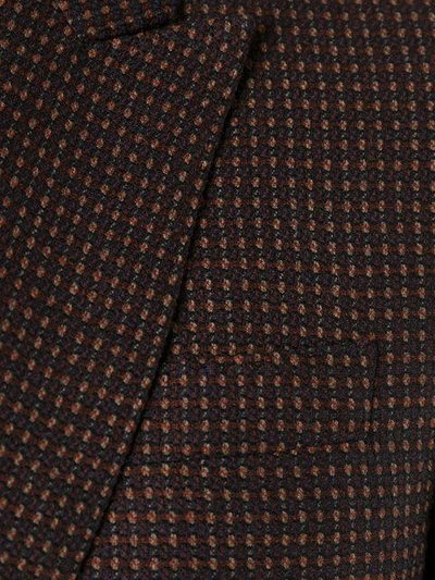 Shop Givenchy Patterned Button Front Blazer In Brown