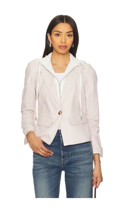 Central Park West Alina Striped Blazer With Dickey