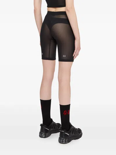 44 Label Group Semi-sheer Shorts In Black