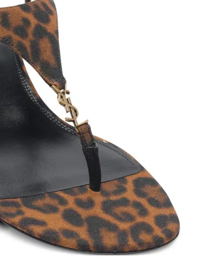 Saint Laurent Cassandra Grosgrain Wedge Sandal