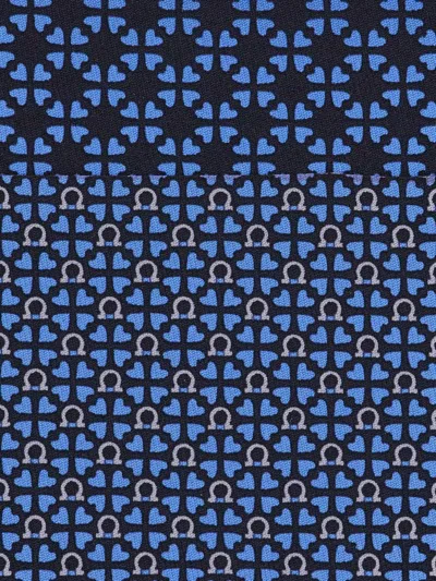 Ferragamo Gancini And Hearts Printed Ada Silk Tie