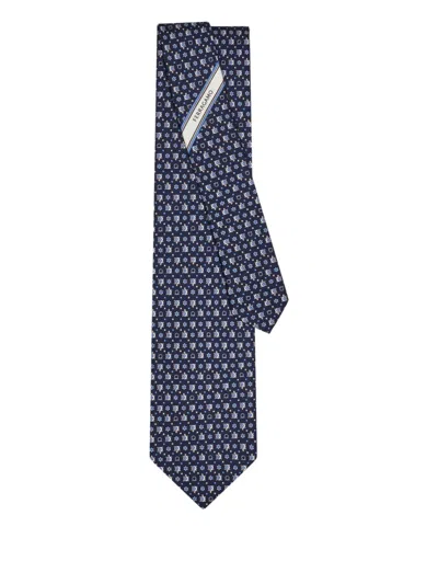 Ferragamo Turtle-print Silk Tie