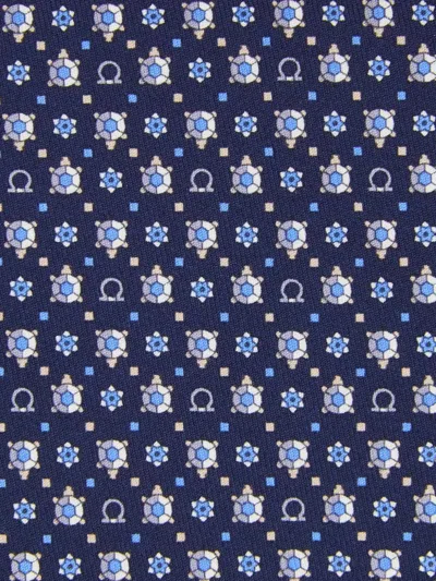 Ferragamo Turtle-print Silk Tie