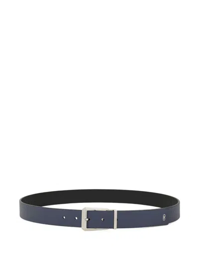 Ferragamo Reversible Leather Belt In Gray