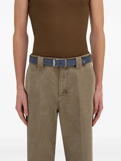 Ferragamo Reversible Leather Belt In Gray