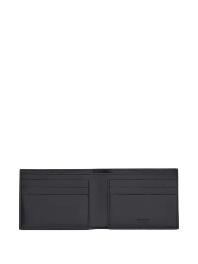 Ferragamo Md Embossed Classic Wallet Wallets Blue In Black