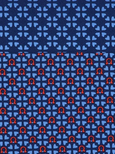 Ferragamo Gancini And Hearts Printed Silk Tie