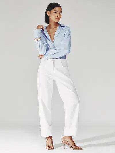 Reiss Maize Side Detail Flare Leg Jeans In White