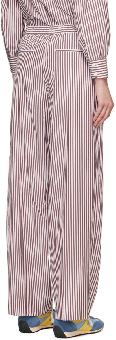 Rag & Bone Striped Casual Pants In Gray