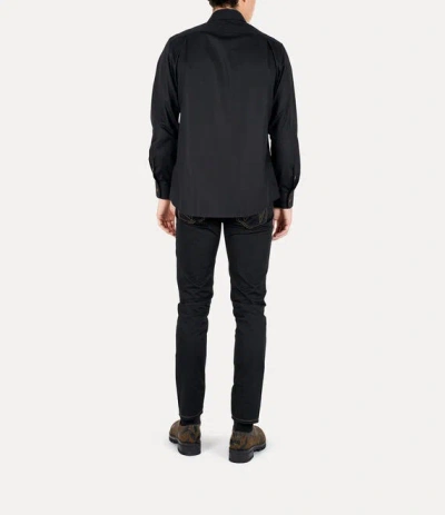 Vivienne Westwood Classic Long-sleeve Shirt With Embroidered Detail In Black