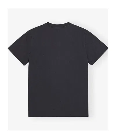 Ganni Relaxed Banana T-shirt In Black