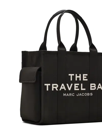 Marc Jacobs The Large Canvas Travel Tote Bag In Black