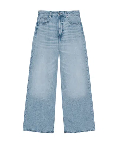 Ganni Rigid Denim Jozey In Blue