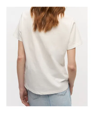 Ganni Off-white Basic Cotton Jersey Grapes Relaxed T-shirt