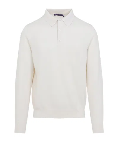 Ralph Lauren Silk-cotton Blend Sweater With Polo Collar