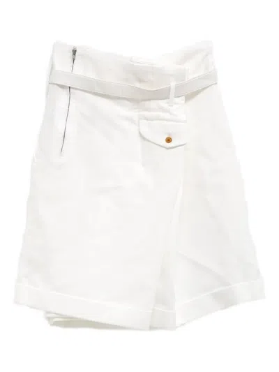 Comme Des Garçons Shorts In White Polyester