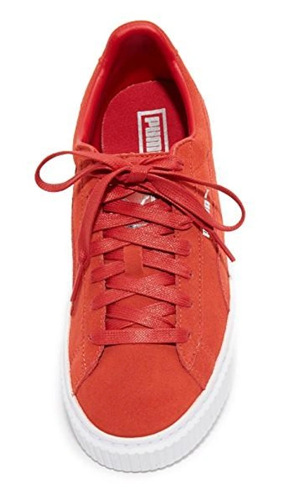 Shop Puma Creeper Lace Up Sneakers In Barbados Cherry/ White