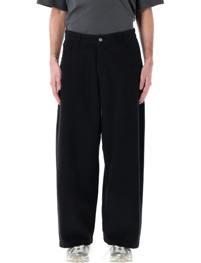 Ymc You Must Create Ymc Wide Leg Denim Jeans With Logo Button