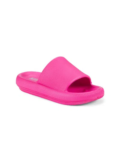 Mia Girl's Little Elexa Textured Platform Slides In Pink