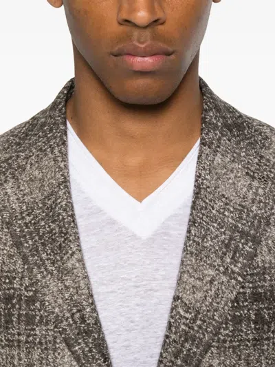 Tagliatore Montecarlo Jersey Ceck Fuso Moro 32 Lana 25 Seta 23 Pol 20 Acr Jackets Brown