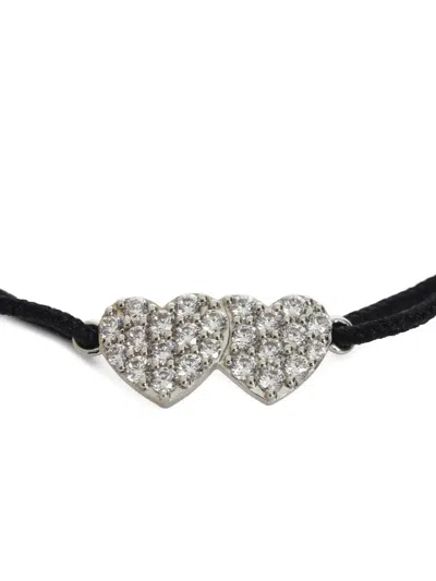 Zadig & Voltaire Link Heart Strass Brass Cord Bracelet