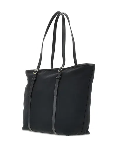 Bally 'b-light' Nylon And Leather Tote Bag