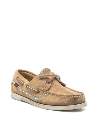 Sebago Leather Loafers In Neutral