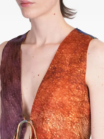 Yavi Abstract-print Vest In Multi