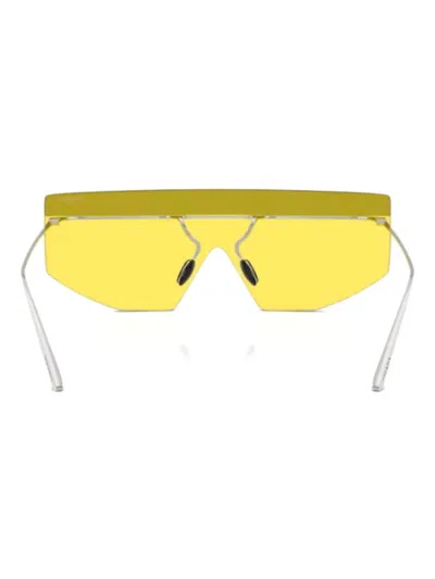 Prada Pr B55s 1bc20o Argento Sunglasses In Yellow