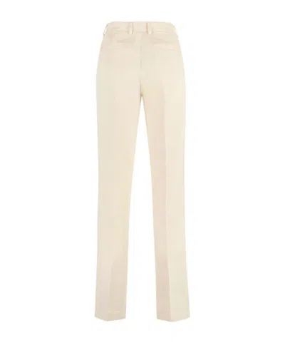 Pt01 Ambra Cotton-linen Trousers In Green