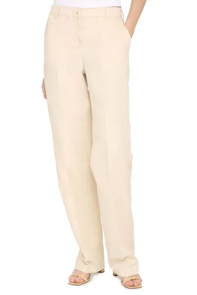 Pt01 Ambra Cotton-linen Trousers In Green
