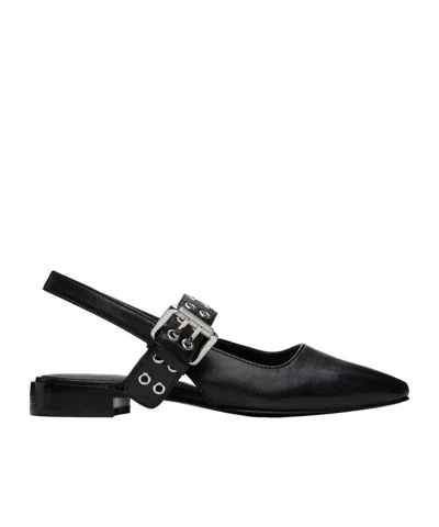 Rag & Bone Astra Houndstooth Buckle Slingback Ballerina Flats