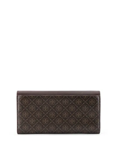 Tory Burch T-monogram Envelope Chain Wallet Crossbody Bag In Brown