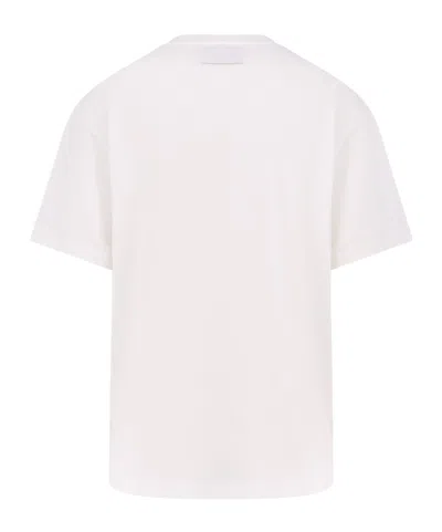 Mm6 Maison Margiela Mm6 By Maison Margiela Minimalist Logo Short Sleeve T-shirt In White