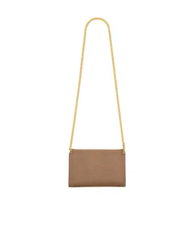 Stella Mccartney Rectangular Mini Bag With Chain Shoulder Strap In Brown