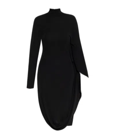 Stella Mccartney Asymmetric Cape Midi Dress
