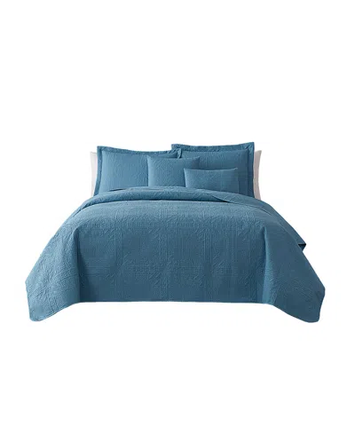 Nestl Grid Embossed 4-pc. Quilt Set, Twin/twin Xl