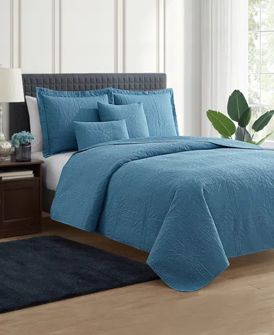 Nestl Grid Embossed 4-pc. Quilt Set, Twin/twin Xl