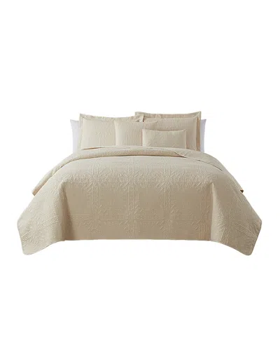 Nestl Grid Embossed 4-pc. Quilt Set, Twin/twin Xl