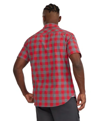 Ecko Unltd Work N Work Short Sleeve Woven Shirt In Red